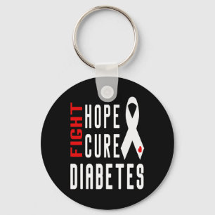 Type 1 Diabetes Awareness - Fight Hope Cure Diabe Key Ring