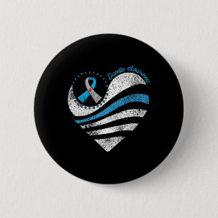 Type 1 Diabetes Awareness Heart Ribbon 6 Cm Round Badge