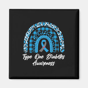 Type 1 Diabetes Awareness Rainbow Month Leopard Ri Magnet