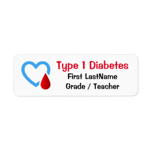 Type 1 Diabetes Awareness Return Address Label