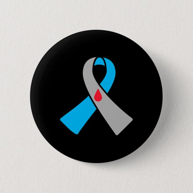 Type 1 Diabetes Awareness Ribbon Badge  (Front)