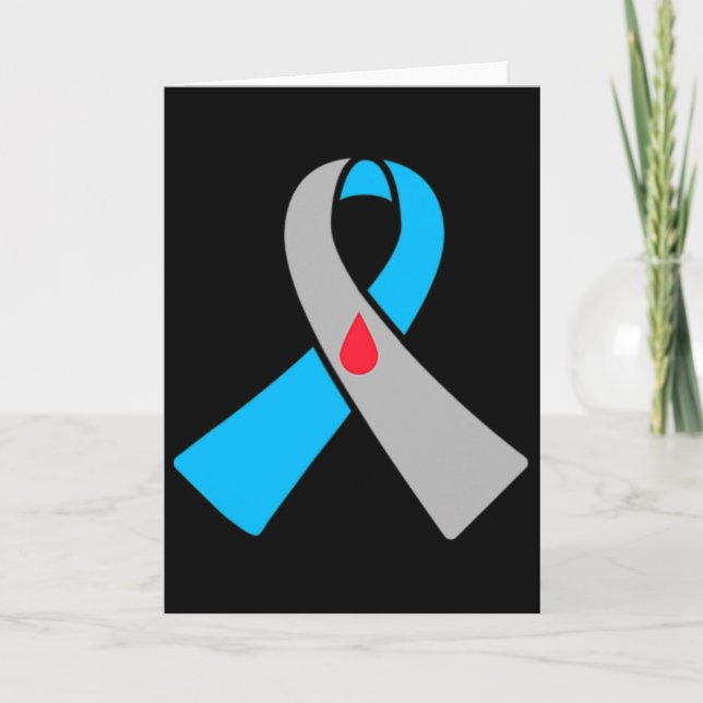 Type 1 Diabetes Awareness Ribbon Bydge  Card (Front)