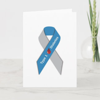 Type 1 Diabetes Awareness Ribbon Card