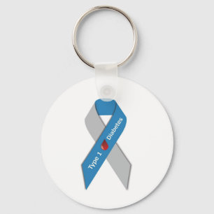 Type 1 Diabetes Awareness Ribbon Key Ring