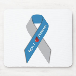 Type 1 Diabetes Awareness Ribbon Mouse Pad