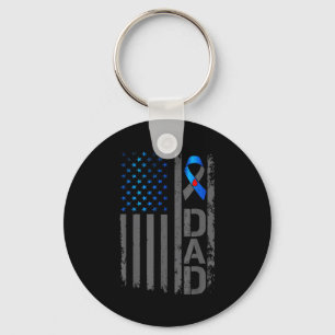 Type 1 Diabetes Awareness T1d Dad Of Warrior Type  Key Ring