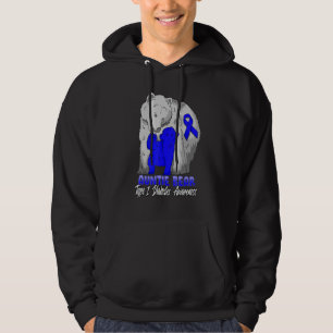 Type 1 Diabetes Child Awareness Aunt Bear Support Hoodie