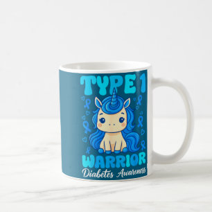 Type 1 Diabetes Cute Unicorn Warrior Boys Girls T1 Coffee Mug