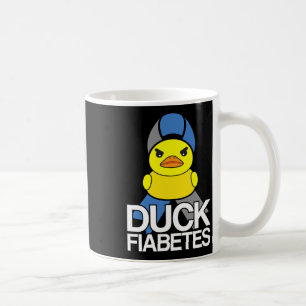 Type 1 Diabetes Duck Fiabetes T1d Awareness Coffee Mug