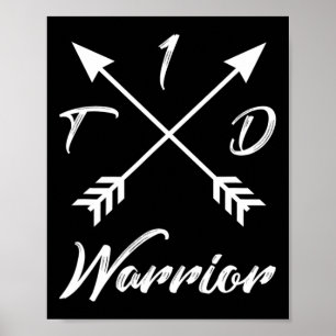 Type 1 Diabetes Gifts Women Girls Kids T1D Warrior Poster