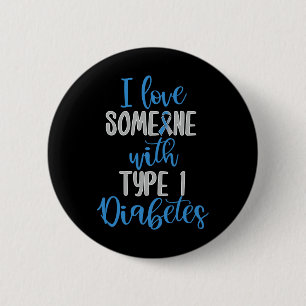 Type 1 Diabetes Love Juvenile Diabetes Blue Awaren 6 Cm Round Badge