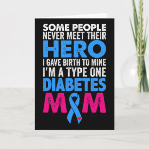 Type 1 Diabetes Mum Mother T1d Diabetic Awareness Card