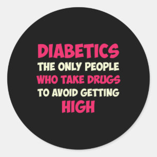 Type 1 Diabetes Mum Mother T1D Diabetic Awareness Classic Round Sticker