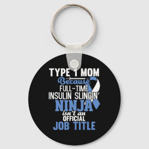 Type 1 Diabetes Mum Mother T1d Diabetic Awareness Key Ring