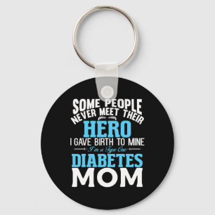 Type 1 Diabetes Mum Mother T1D Diabetic Awareness  Key Ring