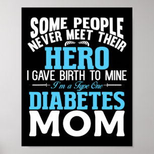 Type 1 Diabetes Mum Mother T1d Diabetic Awareness Poster