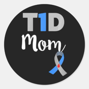 Type 1 Diabetes Mum - T1D Mum Classic Round Sticker