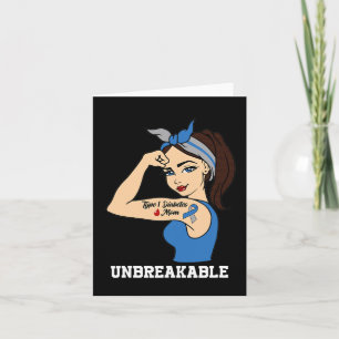 Type 1 diabetes mum unbreakable Warrior Awareness  Card