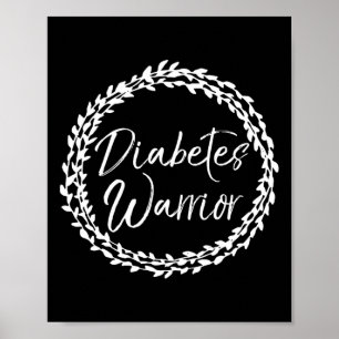 Type 1 Diabetes Quote Cute Flower Design Diabetes Poster
