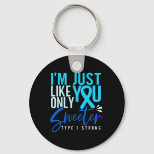 Type 1 Diabetes Strong T1D Awareness Key Ring