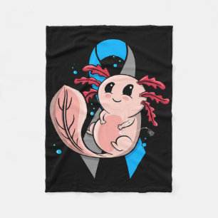 Type 1 Diabetes T1d Awareness Cute Axolotl Insulin Fleece Blanket
