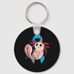 Type 1 Diabetes T1d Awareness Cute Axolotl Insulin Key Ring