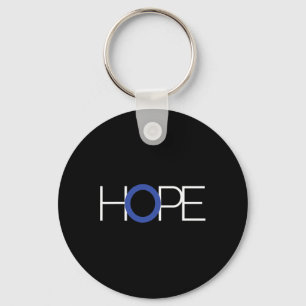 Type 1 Diabetes T1d Blue Circle Awareness Gift For Key Ring