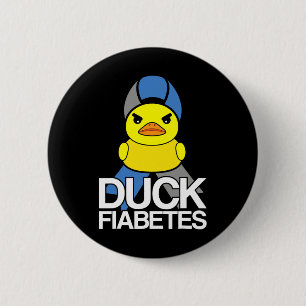 Type 1 Diabetes T1D Duck Fiabetes For Diabetes Awa 6 Cm Round Badge