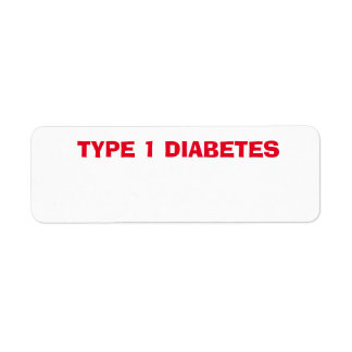 Type 1 Diabetes T1D health concern, condition Return Address Label