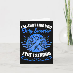Type 1 Diabetes Warrior Diabetic Diabetes Awarenes Card