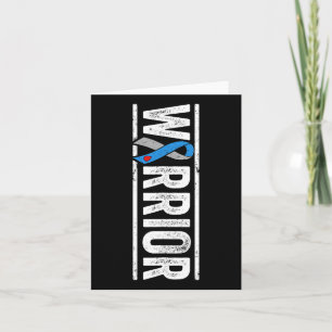 Type 1 Diabetes Warrior - Sideways Awareness Ribbo Card