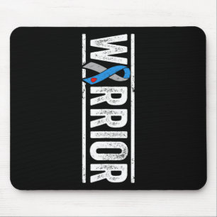 Type 1 Diabetes Warrior - Sideways Awareness Ribbo Mouse Pad