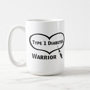 Type 1 Diabetes Warrior With Syringe Coffee Mug