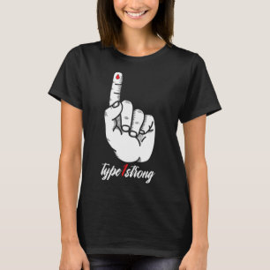 Type 1 One Diabetic Blue Ribbon Pancreas Diabetes T-Shirt