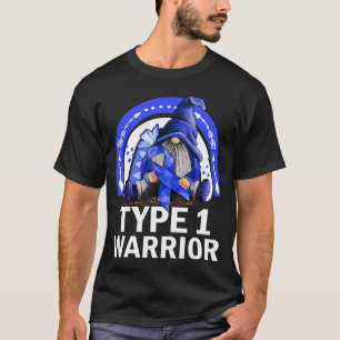 Type 1 Warrior Gnomes Rainbow Diabetes Awareness T-Shirt