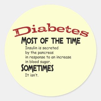 Type 2 Diabetes Gifts & T-shirts Classic Round Sticker