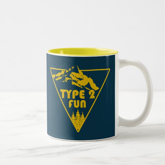 Type 2 Fun Mountains Two-Tone Coffee Mug (Right)