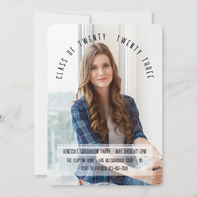 Type Arch Photo Invitation (Front)