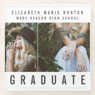 Type graduation glass coaster