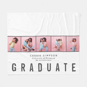 Type graduation multi photo modern fleece blanket
