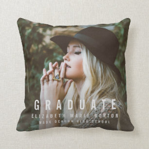type graduation personalised photo cushion