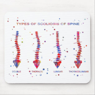Type of scoliosis of spine mouse pad