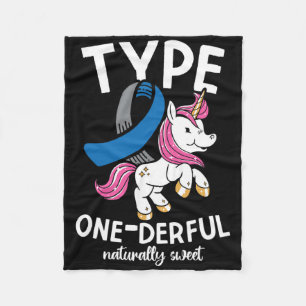 Type One Derful Naturally Sweet Diabetes  Fleece Blanket