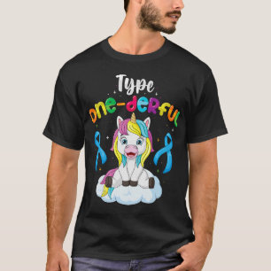 Type One-Derful Unicorn Funny Diabetic Type 1 Diab T-Shirt