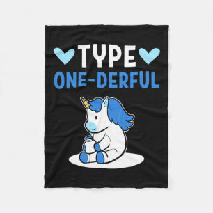 Type One Diabetes Kids Unicorn Diabetes Type One D Fleece Blanket