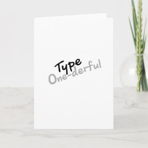 Type One-Great Diabetes T1D Diabetes Awareness Card