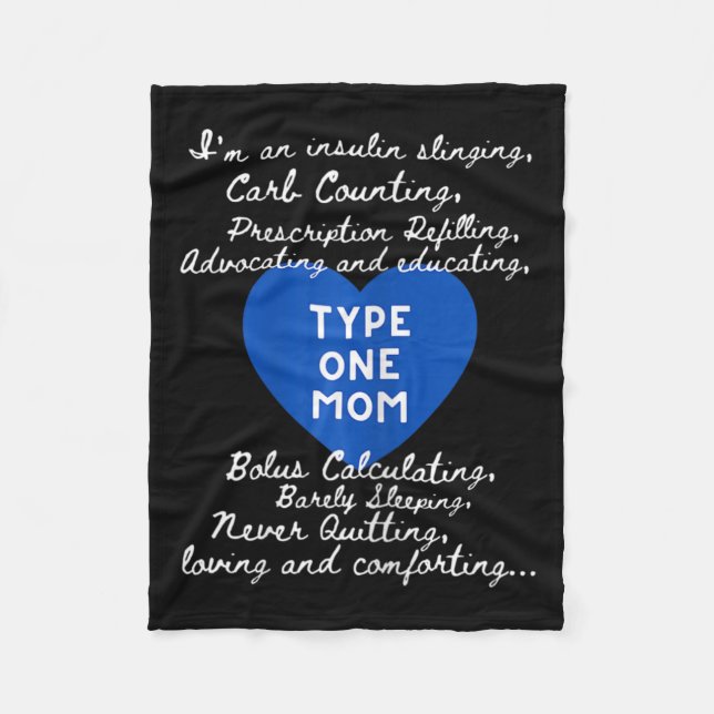 Type One Mum Awareness  Fleece Blanket (Front)