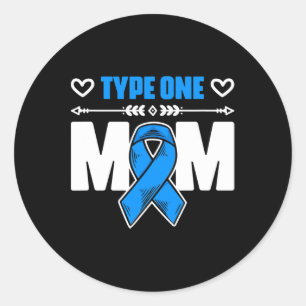 Type One Mum Diabetes Warrior Diabetic Diabetes Aw Classic Round Sticker
