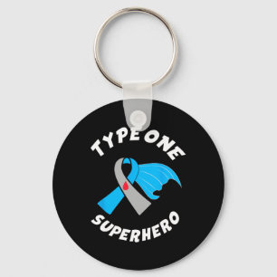 Type One Superhero Type 1 Diabetes Awareness 1 Key Ring