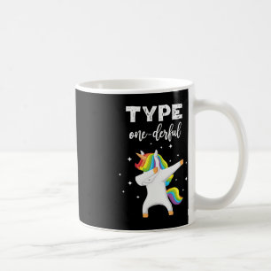 Type Onederful Dabbing Unicorn Diabetes Awareness Coffee Mug